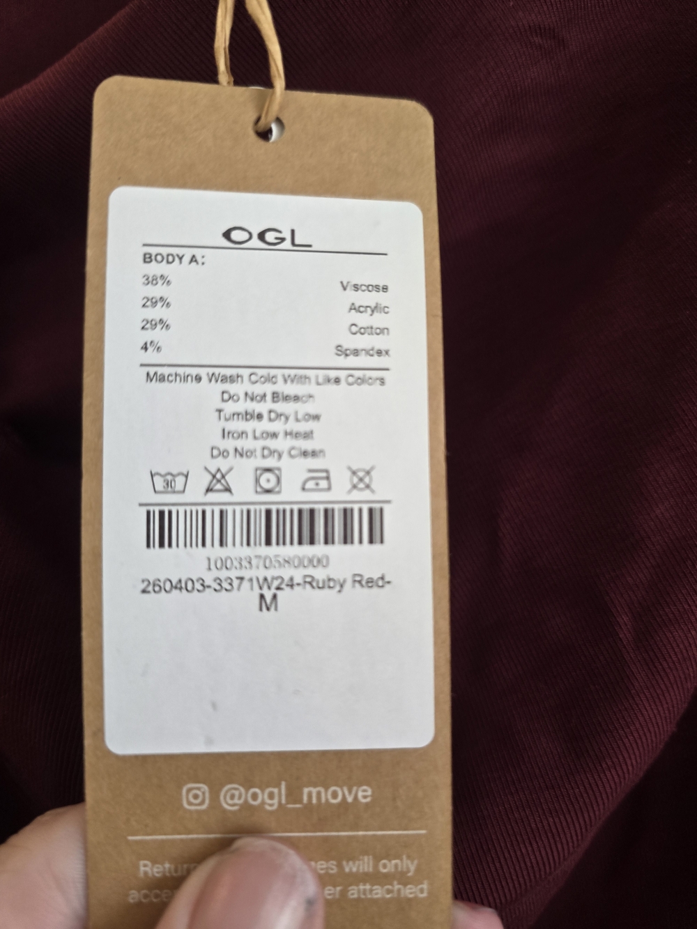 OGL Asymmetrical Cowl Neck Ruched Top In Ruby Red - Picture 3 of 10